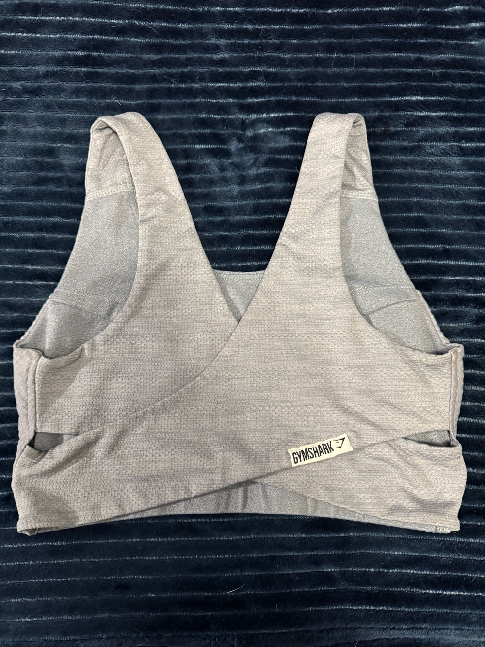 Gymshark Poise Bra Blue Mesh Strappy Back Yoga Gym Top Size S 💙🧘‍♀️